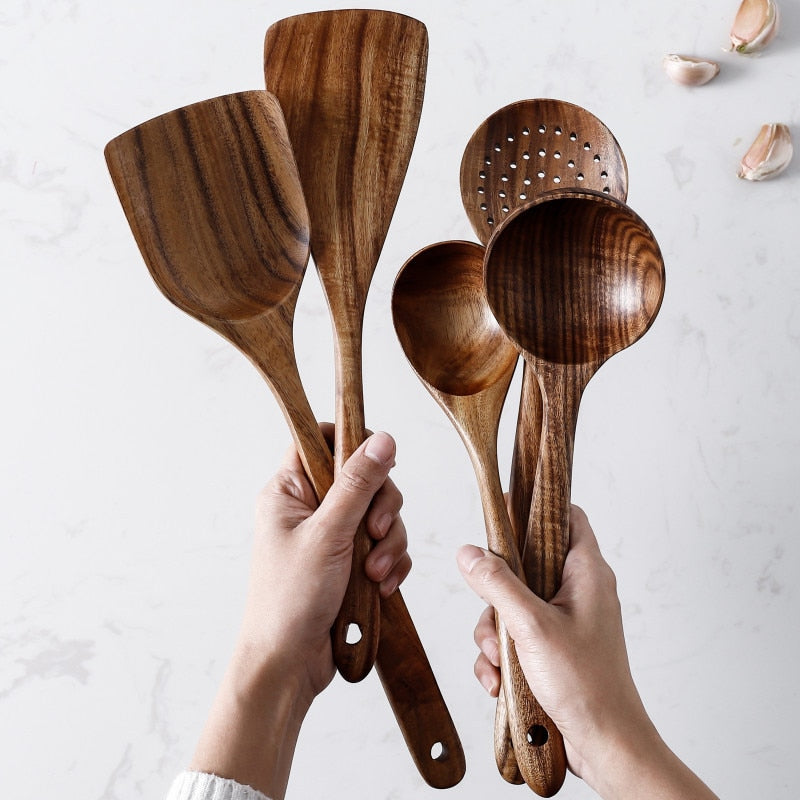 Thailand Teak Natural Wood Tableware