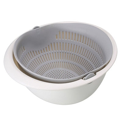 Silicone Double Drain Basket Bowl