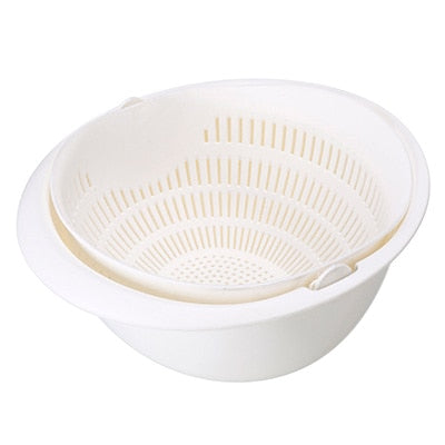 Silicone Double Drain Basket Bowl