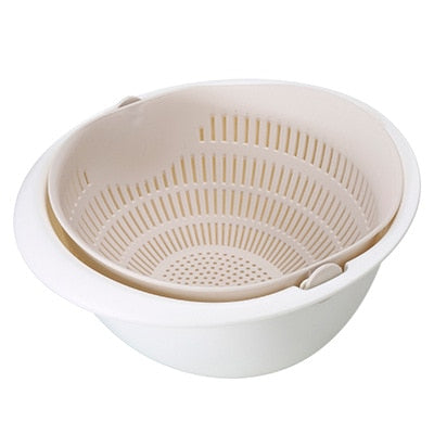 Silicone Double Drain Basket Bowl