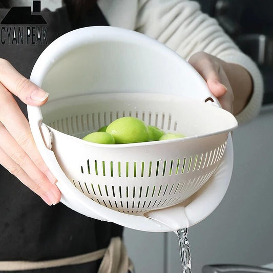 Silicone Double Drain Basket Bowl